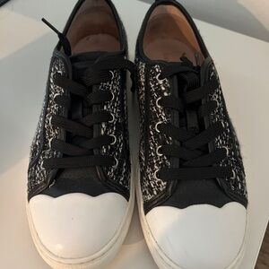 Women’s Kate Spade Avery Black White Sneakers